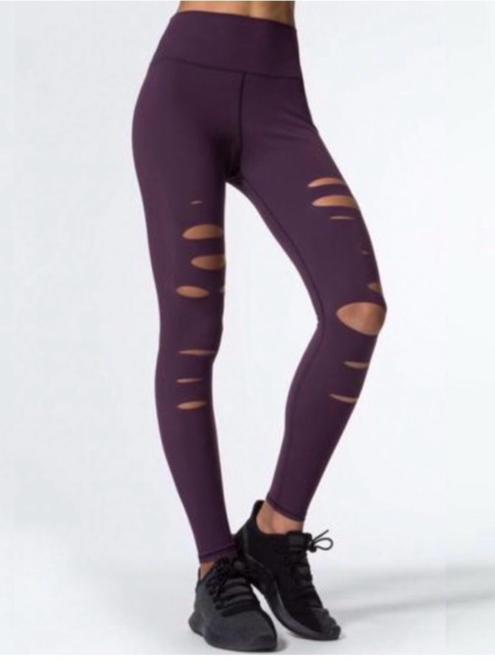 Alo Yoga High-Waist Ripped Leggings -Size Small